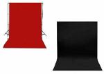 Cam Cart Photography Backdrop Reflector for Video Editing and Live Streaming (6 x 9 ft, Red and Black) (Pack of 2)