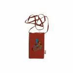 Aakrutii 9044 Women Orange and Blue Embroidery Cotton Small Cross Body Phone Sling Bag (Pack of 1)