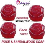 Badahair Handmade Rose And Vitamin E Beauty Soap Bar, 100 G (Pack Of 4)