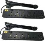 Sanhan 7 in 1 MULTI PURPOSE POWER STRIP 7 SOCKETS extension board surge protector 3.5 meter wire 7 Socket Extension Boards (Black, 3.5 m)