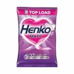 Henko Matic Top Load Detergent Powder 2 Kg Pouch with Power of Lintelligent Nano Fiber Lock Technology | Laundry Detergent Powder For Tough Stain Removal |Dissolves Easily-Removes Tough Stains