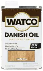 Rust-Oleum WATCO A65741 Danish Oil One Step Finish For Wood NATURAL, Quart (946ml)