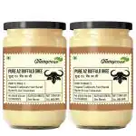 Glamycose Pure Buffalo A2 Ghee 1 Ltr (Pack Of 2) | Premium Buffalo Desi Ghee| Desi Bilona Ghee| Grass fed| Murrah Buffalo| Traditional Method| Improves Bone Health and Digestion | 1000 ml Glass Jar (Pack Of 2)