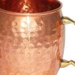 Shakuntla Vintage Pure Copper Mug, Cup, Hammered Design for Drinking Serving Water, Copper Glass (Pack of 1)