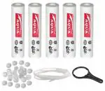 PURE EAU Spun Pre-Filter (5 Micron PP Spun) Cartridge Compatible for 10 Inch Pre-Filter Housing of All Water Purifier(White, Pack of 5)