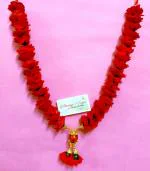 ANANYO SRIJON, The Joy of Creations 16 inch Handmade Velvet Rose Mala for God/ Idol/Door Hanging