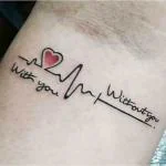 Voorkoms Love Without You with You Heart Tattoo For Male and Female Waterproof Temporary Body Tattoo