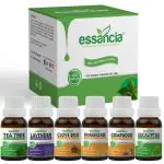 Essancia - Naturally In Every Drop Tea Tree, Lavender, Clove Bud, Frankincense, Cedarwood, Eucalyptus Essential Oils, 15 Ml Each (Combo Of 6)