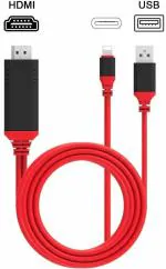 Astound  Hdmi Adapter Cable, Compatible With I-Phone I-Pad To Hdmi Digital Av Sync Screen Adapter With Charg-Er Port Connector To 1080P Hd Tv Projector Monitor