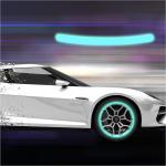 AFFITUDE AUTO ( Colorful / Multi Color) (20PCS ) Night Reflective Car Bike & Bicycle Rim Reflectors, Safety Warning Stripe Decals Stickers Decoration Compatible with Renault Kiger