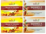 Subaxo Herbal Almond & Chandan ( Sandalwood )Beauty Soaps - 2 Pc & Herbal Radiance-X Soap | Glycerin Soaps| Herbal Almond Soap, Sandalwood Bar -2 Pc -Each 75 G
