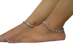 Mewow Trends Trunked titan Adjustable Alloy Anklet (Pair of 2)