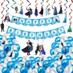 Party Propz Frozen Theme Balloons Birthday Decoration (Set Of 75)