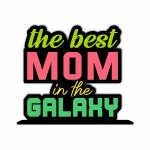 Giftplease Wooden Idols and Figurine Best Mom in The Galaxy Table Decoration for Office Desk | Home Decor Item | Living Room | Modern Art Wood Showpiece Gift Item (TP-127)