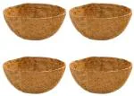 Tim Tim Agro 4X Coco Fiber Liner 12 Inch Coconut Fiber Planter Liner 100% Natural Coco Fiber Liners for Planters Round Coco Coir Hanging Basket Liners for Flowers Vegetables (4)
