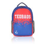 Teo Travel Laptop Backpack Water Resistant Backpacks School College Students (Red And Blue)