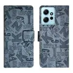 A D Enterprises Grey ATZ Flip Cover for Redmi Note 12 4G | Magnetic Case | Shock Absorbent | Flip Cover Redmi Note 12 4G
