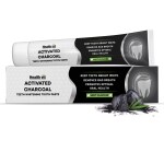 Healthvit Activated Charcoal Toothpaste For Teeth Whitening, Fluoride Free, Sulfate Free Mint Flavour (100g)