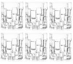 Italian Double Old Fashion Crystal Whisky Glass Set of 6 310 ML Diamond Shaped Whiskey Glass Tumbler Whiskey Glass Drinking Crystal Whiskey Glass for Bourbon Wine Cocktail Scotch