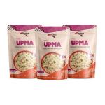 INSTAFOOD-READY TO COOK Upma | Ready to Eat & Cook Meal | Breakfast 2-3 Servings Each | Pack of 3 (150g) | After Cooking Gets 900GM to Serve | Zip Lock Packaging | Vegetarian Meal | Just Add Water and Cook