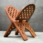 ADA Handicraft Rihal | Sheesham Wooden Book Holder | Display Stand Folding Religious Prayer Rehal - Size (13 Inch)