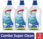 Shifra Super Clean Removes Tough Stains And Kills Germs On Clothes Floral Liquid Detergent, 1 Ltr (Pack Of 3)