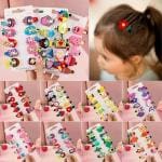 20 Pcs Multi Design Cute Hair Clips Set Baby Fancy Pin for Kids Girls Accessories Cartoon Doll