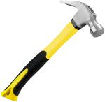 See Inside Heavy Duty Fiber Glass Nail Hammer With Grip Fiberglass Claw Nail Hammer With Anti-Slip Thermoplastic Rubber Grip Handle 15Oz Curved Claw Hammer (0.45 Kg)