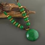 Memoir Fashion Jewellery Natural Imperial Green Jade pendant Necklace for Women