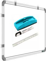 SHELFKING 2X3 Feets, Double-Sided Writing Chalkboard & Whiteboard, Combo of 4 Items White, Green board (600 mm x 900 mm)