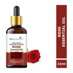 She Essential Rose Essential Oil 100% Natural & Pure for Hair, Skin & Aromatherapy (15 ml)