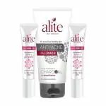 Alite Skin care Combo Pack of 3- Anti Acne Gel with Natural Herbs ((2)15g Each) and Acne Charcoal Facewash ((1)75g ) with Encapsulate Charcoal Beads