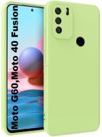 Newselect Motorola G60, Moto G60, Motorola G40 Fusion Green Rubber Back Cover