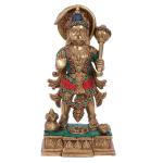CraftVatika Multicolor Brass Hanuman Statue 29.6 x 17.9 cm