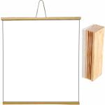 YAJNAS Non Magnetic 1.5x2 Feet, 1 Piece Roll up Wooden White Board/ Marker Board for Child and Teaching with Wall Hanging for Kids (18 Inches x 23 Inches) and 1 Premium Wooden Duster (Pack of 1 Set) (Color - White) Whiteboards and Duster Combos (White)