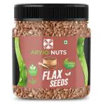 ARYIONUTS Premium Quality Flax Seeds 400g | Alsi Seeds | Avise Ginjalu | Rich in Fibre and Omega-3 | Flax Seeds for Hair Growth | Diet Food (Jar Pack)