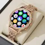 PunnkFunnk Gen 9 Bluetooth Calling Smart Watch Specially Made for Girl & Women (Free Rose Golden Strap 1.6 Inch Full Sunlight Proof Display)