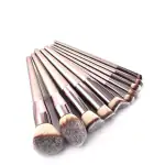 Roslet Professional Champagne Gold Makeup Brushes soft bristles set 10 pcs blending brush