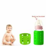 Safe-o-kid Silicone Baby Feeding Bottle Cover, Sleeve, Holder, Insulated Protection, All Bottle Types, Small 60 Ml, Green Pack of 1