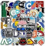 iDream Software Programming Languages Waterproof Vinyl DIY Sticker for Laptop Desk Skateboard Luggage Guitar Furniture Toy Scrapbook (Set of 50)