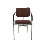 Da URBAN Everton Tan Leatherette Visitor and Guest Chair 48.26 cm x 55.88 cm x 81.28 cm