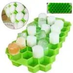QinPin Ice Cube Box for Home Ice Cubes Silicon Trays for Freezer Mould Green Silicone Ice Cube Tray