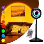 CHAKAM Sunset Lamp with Remote Control, Sunset Projection lamp 16 Colors/4 Modes, UFO Shape Rainbow Projection Night Light, Sunset Light 180 Degree Rotation, Sun lamp USB Charging, Sunlight lamp for Room Decors