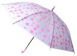 CHAATEWALA Pink Cartoon Printed Translucent Polka Dot Umbrella (48.3 x 61 x 12.7 cm)