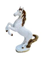 MurtiHome Modern Horse Statue Handicraft Sculpture Figurine for Office Bookshelf Decor White|Decor Home|Showpiece Decoration Room |Decorative Table|Show Gift |Office Gifts|Desk Figurine|Bedroom Antique (Gold)