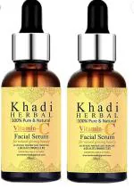 Khadi Herbal Vitamin C facial Serum for Natural Glowing Beauty 60 ml (Pack of 2)