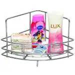 Abyss 9x9x7 Inches Corner Stainless Steel Basket Bathroom Accessories Kitchen Accessories Bathroom Corner Kitchen Corner Washroom Accessories