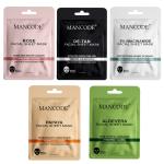 Mancode Facial Sheet Mask 25ml Enhancing Brightening Energizing Pore Reducing, Brightening and Enhances Daily Glow | Korean Sheet Mask for Men Women | Unisex Sheet Mask Set 25ml Combo Pack Of 5