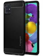 Spigen Matte Black TPU Rugged Armor Back Cover Case For Samsung Galaxy A51