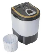 DMR MiniWash Model No DMR 30-1208 Single Tube Top Load Portable 3 kg 2 Star Mini Washing Machine with With 1.5kg Spin Dryer Basket (Black) - With 1 year Free Spare Supply warranty